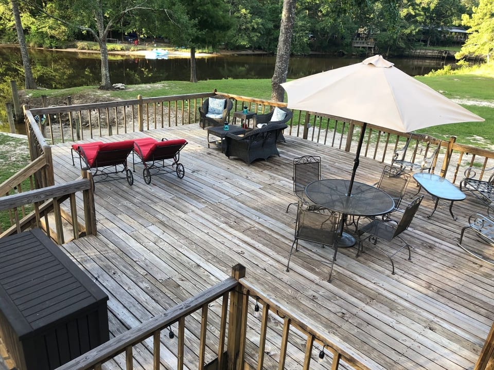 Large Deck Overlooking River