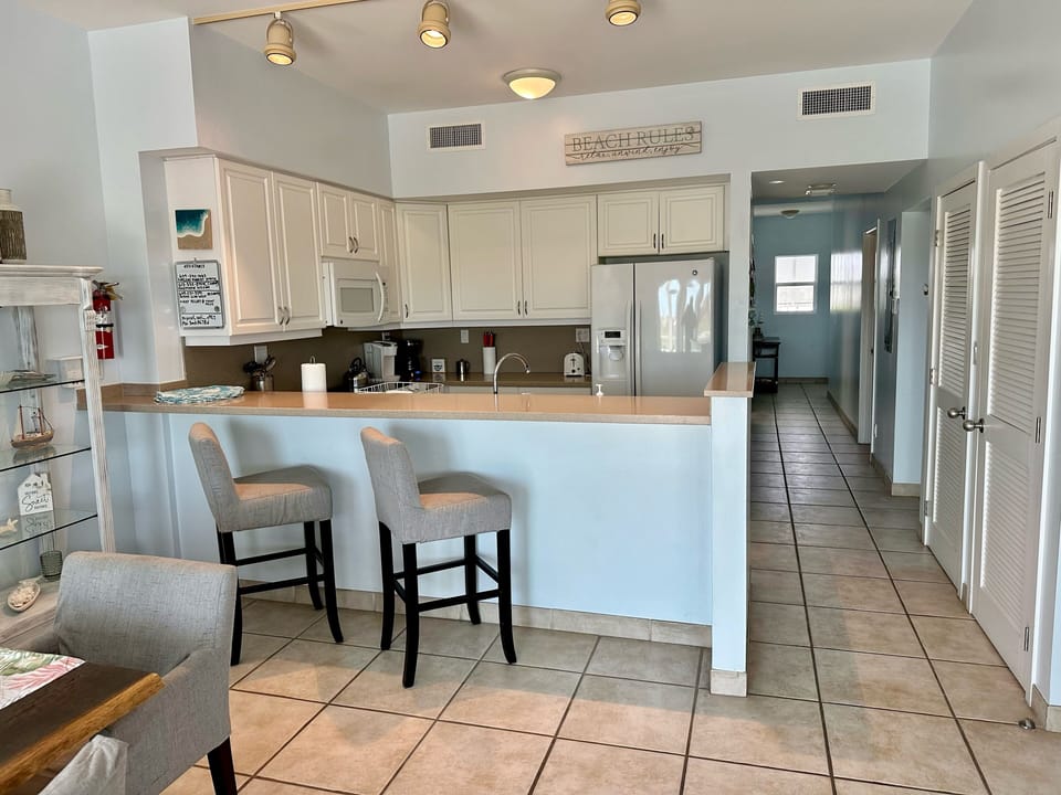 Dining and efficient kitchen area