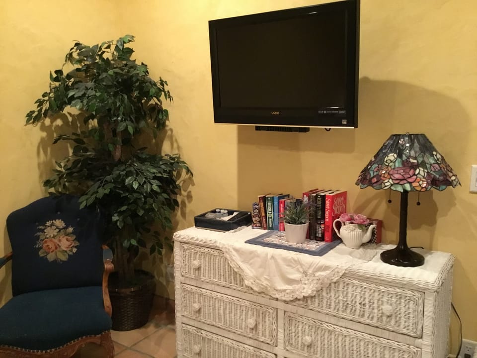 Casita with wall mounted tv.