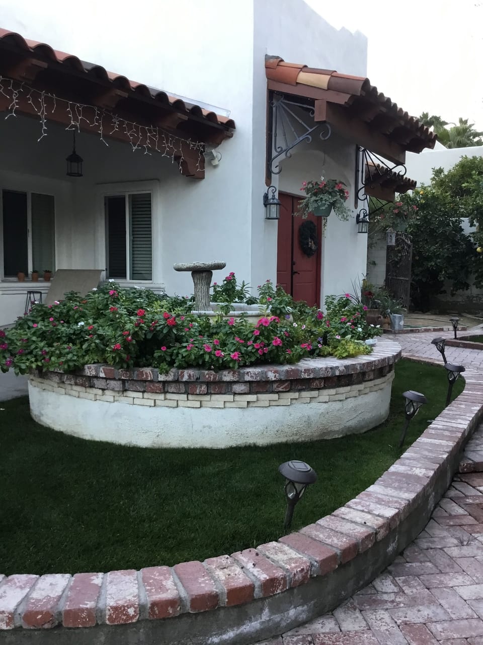 Garden area by front entrance