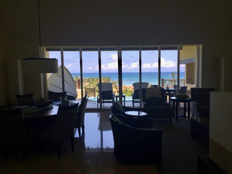 Living Room and Dining area looking to lanai 