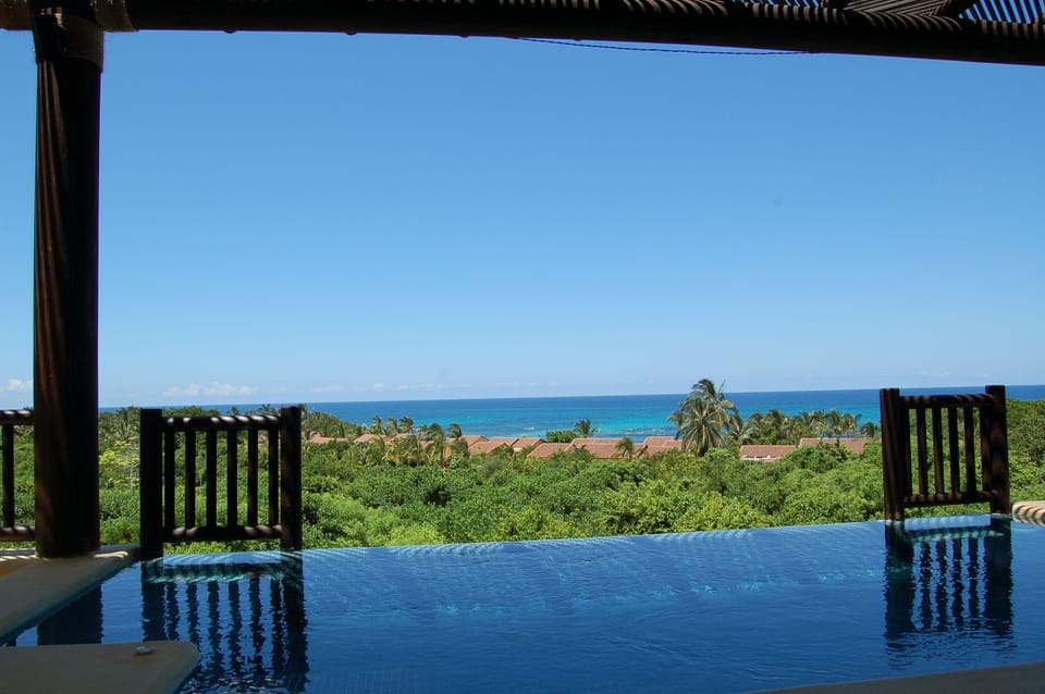Private Infinity plunge pool on our lanai