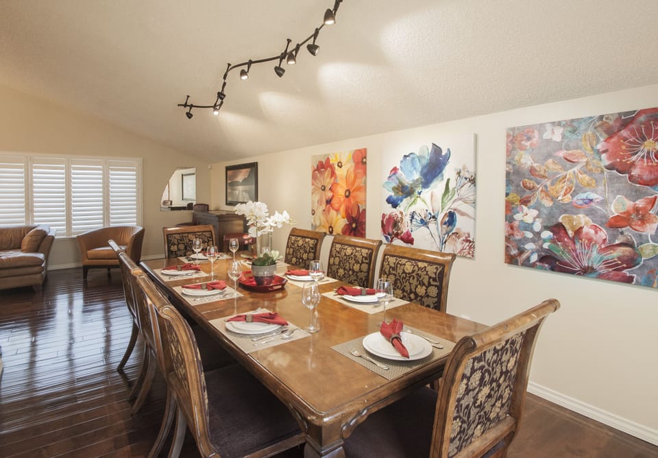 Beautiful Formal Dining Room with Seating for Eight Guests