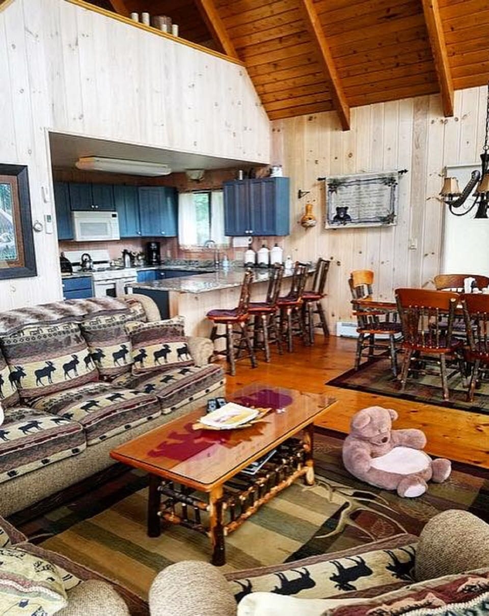 Open concept for living room, dining room, kitchen and upstairs loft