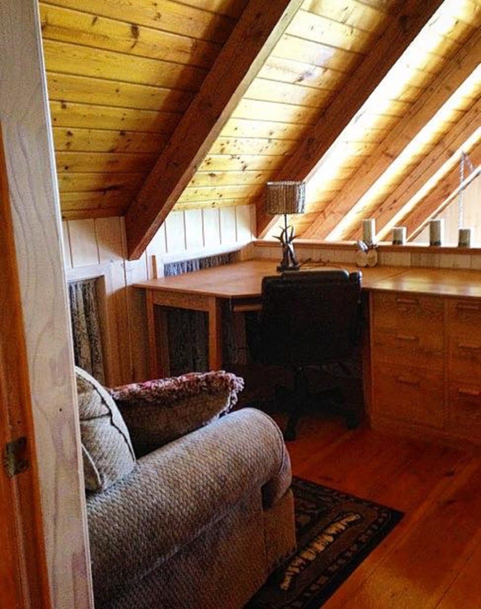 Upstairs loft desk