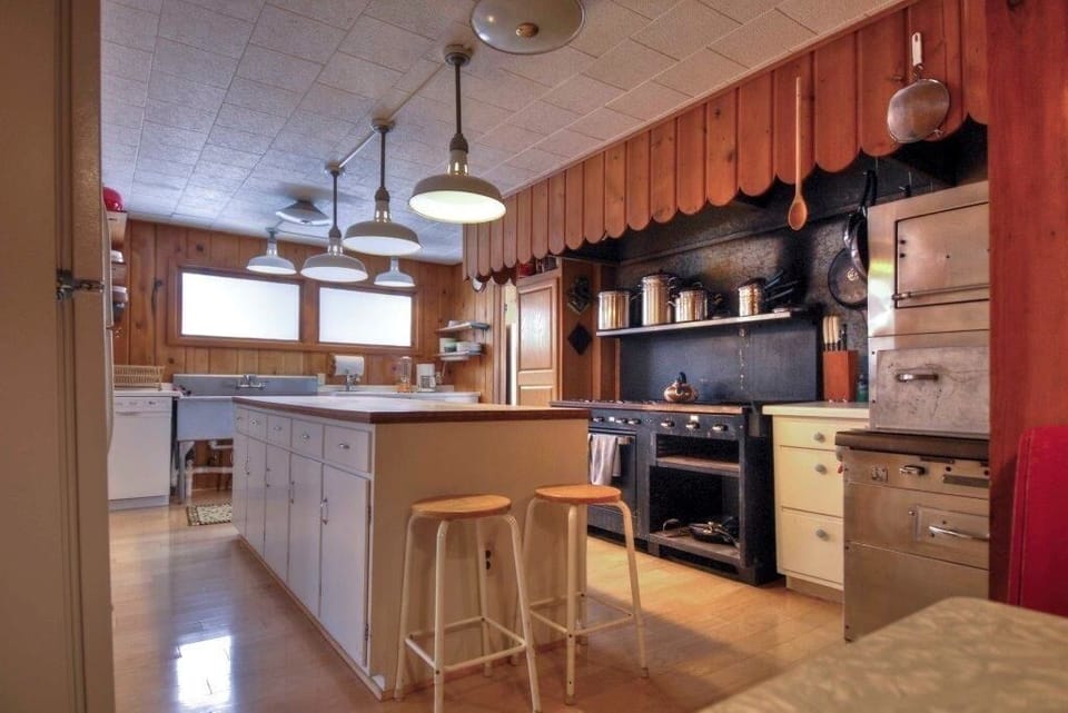 Expansive kitchen with gas stove. The griddle makes amazing pancakes and burgers