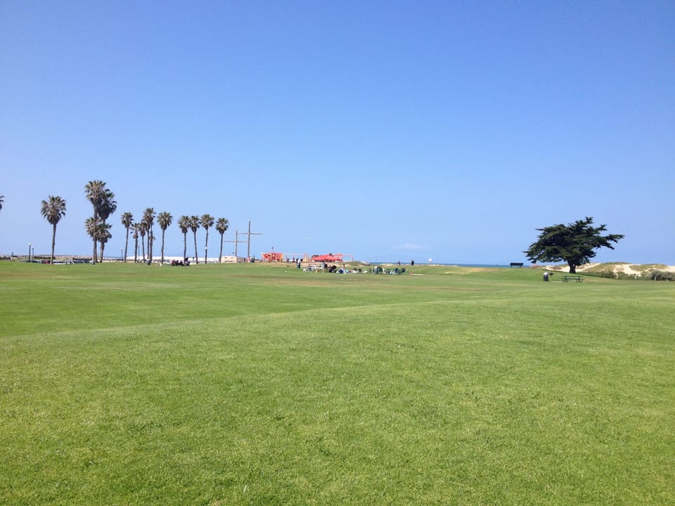 Seaside park, two blocks away.