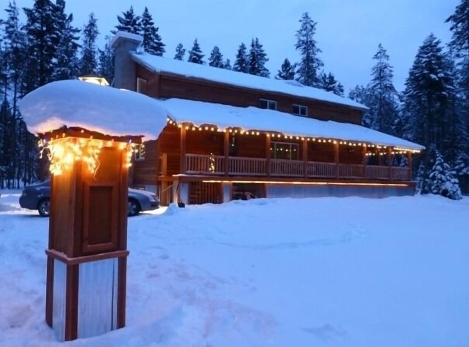 King's Cabin in its winter blanket.