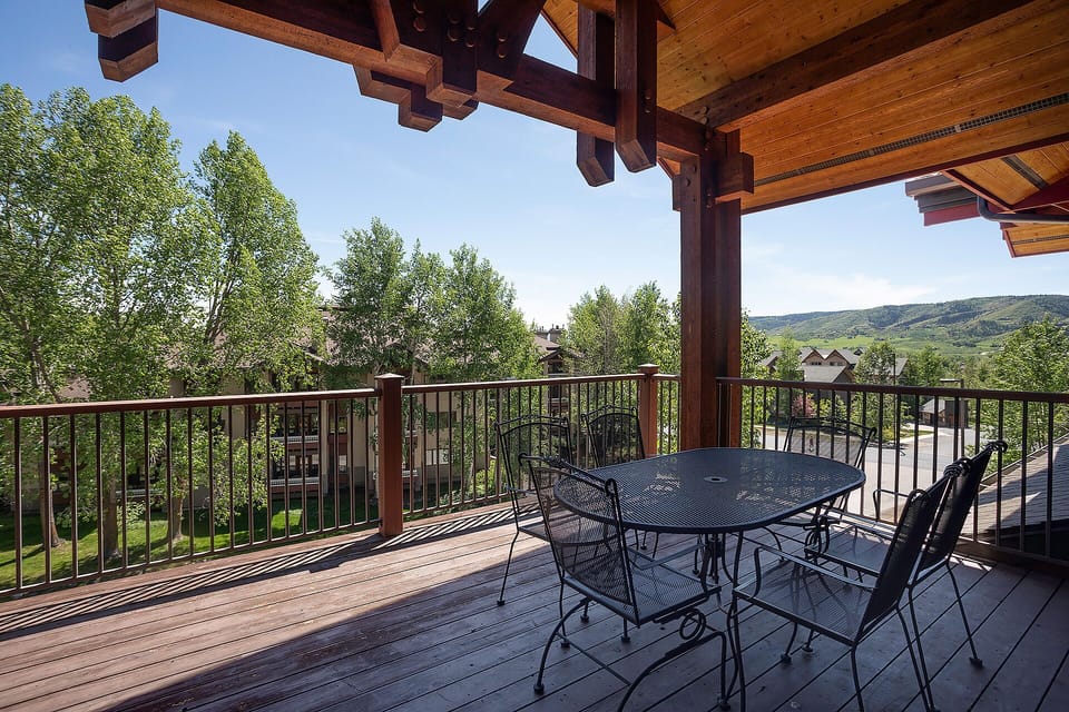 Dine al fresco on your private deck with stunning mountain views and fresh air framing every meal.