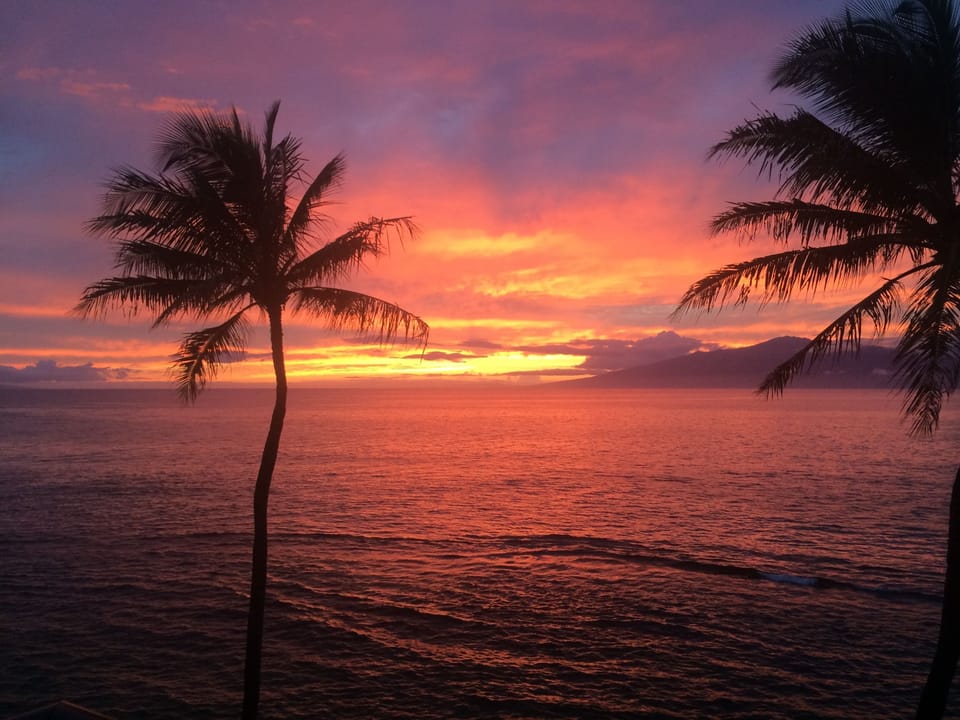 Beautiful sunset. Picture taken from our private patio. 