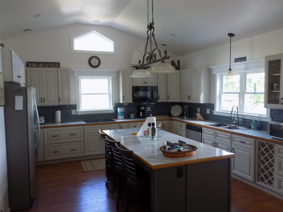 Kitchen area. Very large and the island is excellent for entertaining