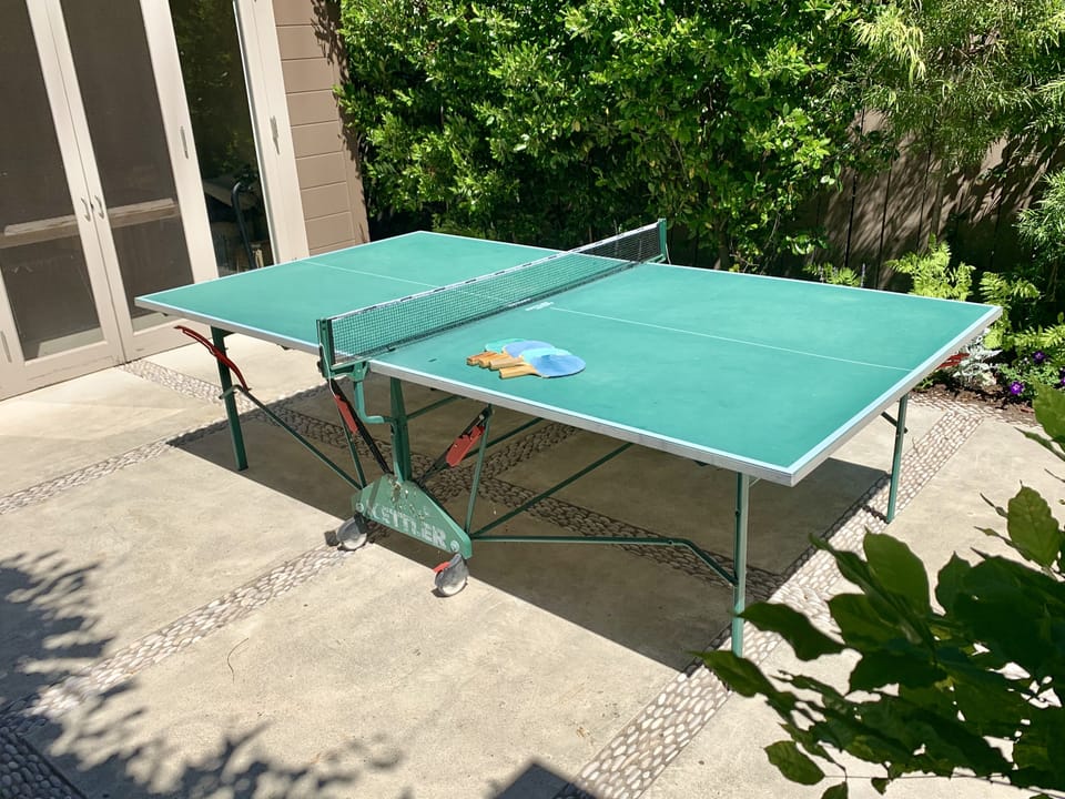 We have ping pong and other games like Scrabble and Bananagrams