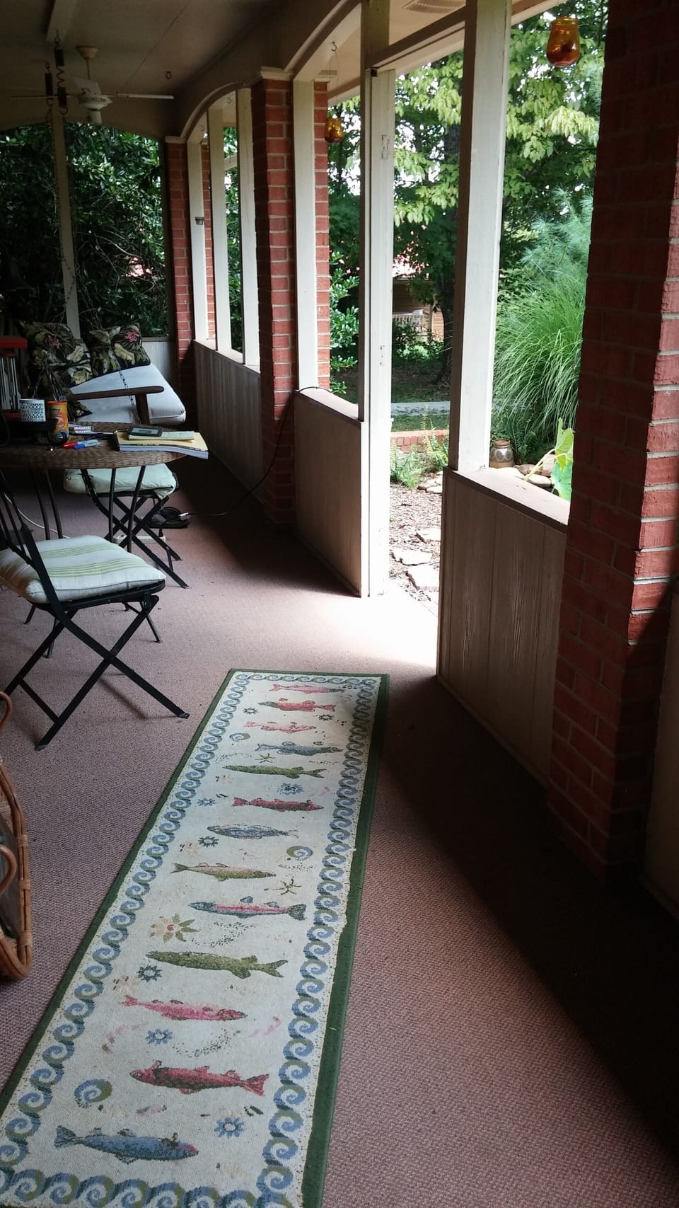 front porch / morning coffee with song bird sounds on porch swing? 