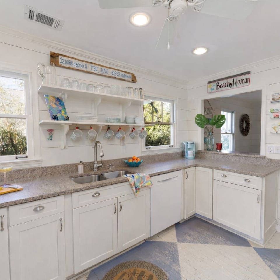 The kitchen is fully equipped with everything you need.
