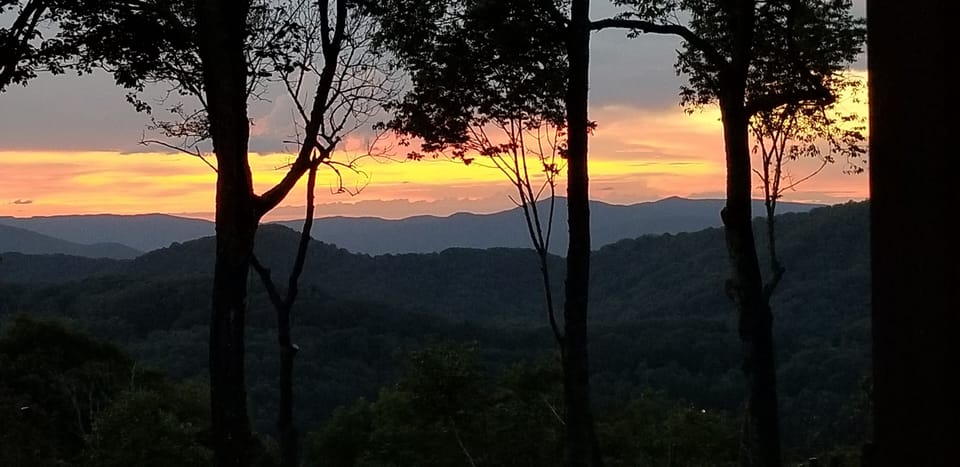 Sunset on the upper deck
