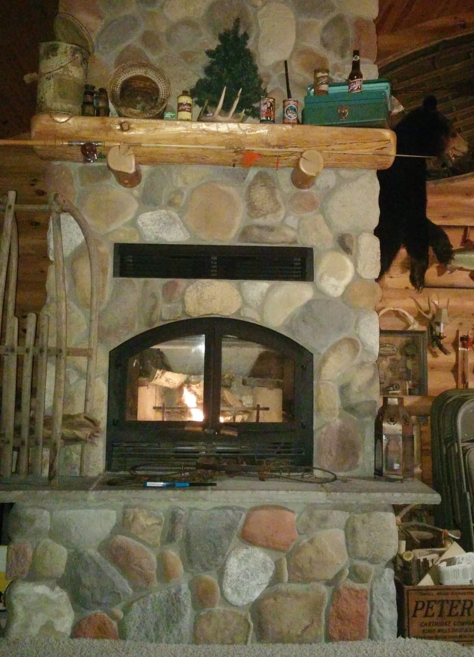 Crackling sound of the fire