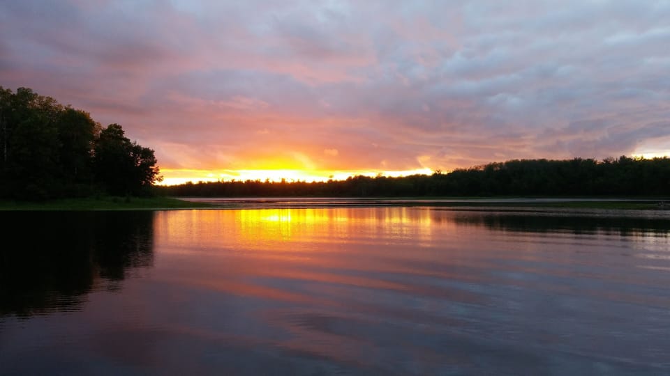 Horseshoe lake at Sunset