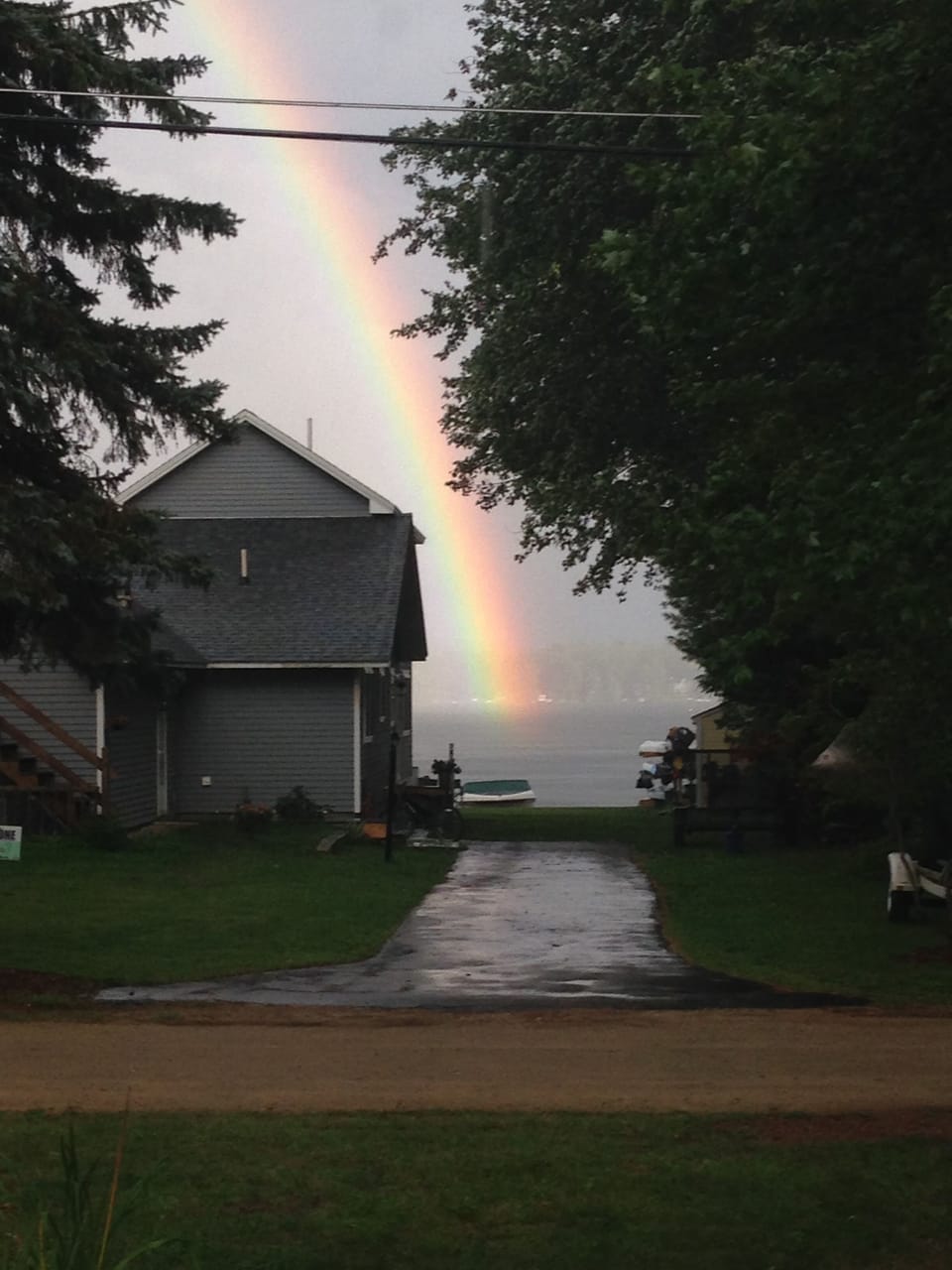 Beautiful Rainbow looking out front window