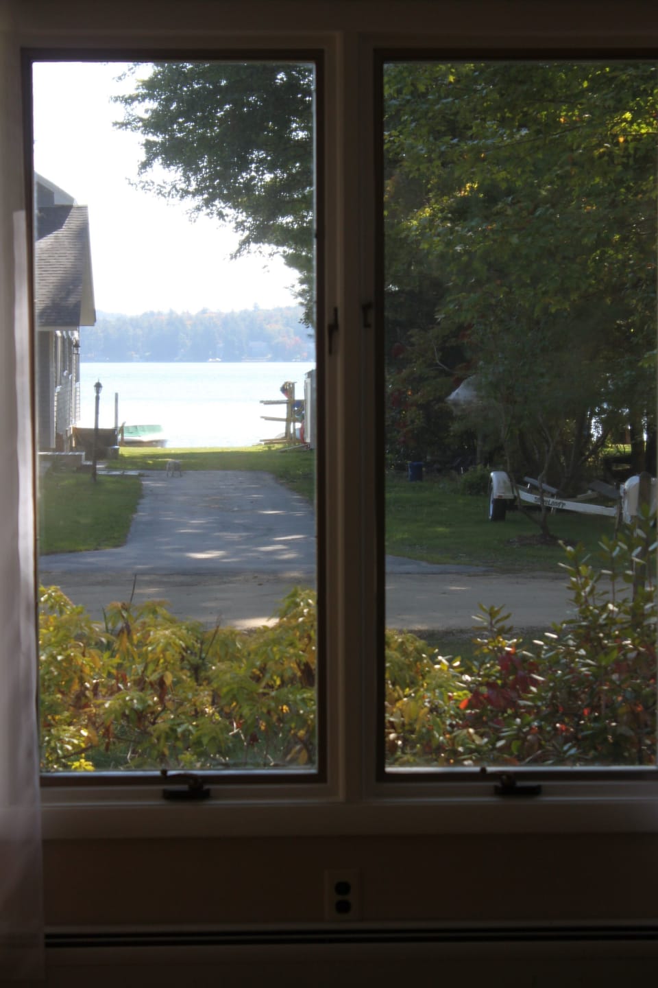 View of lake from dining area