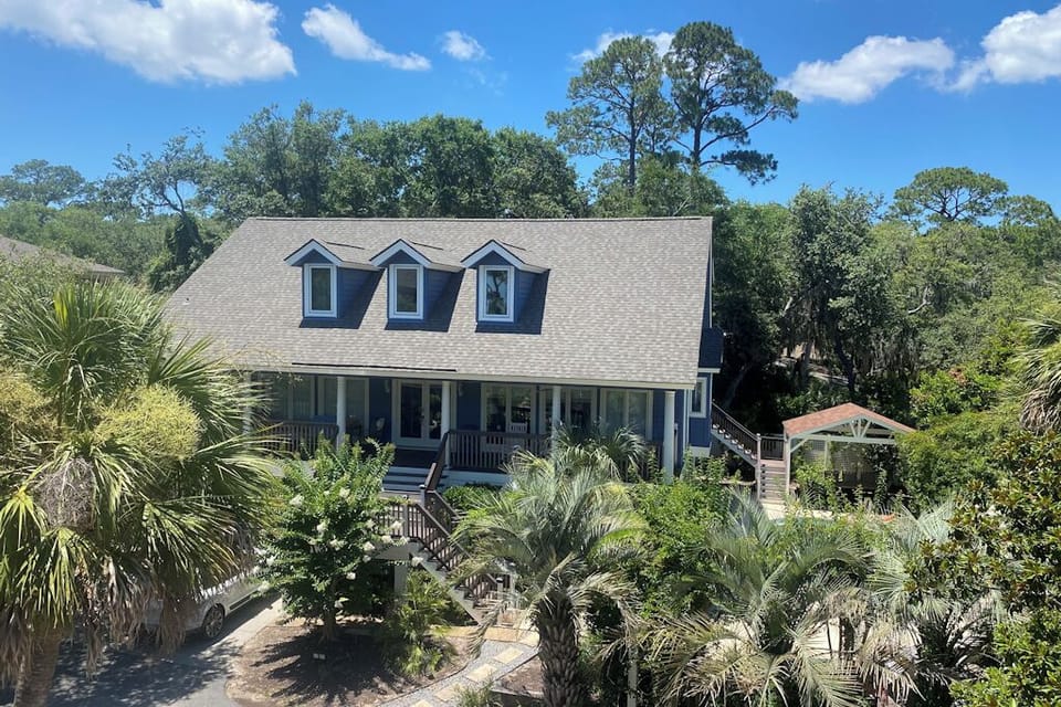 Elevated View of Front of House