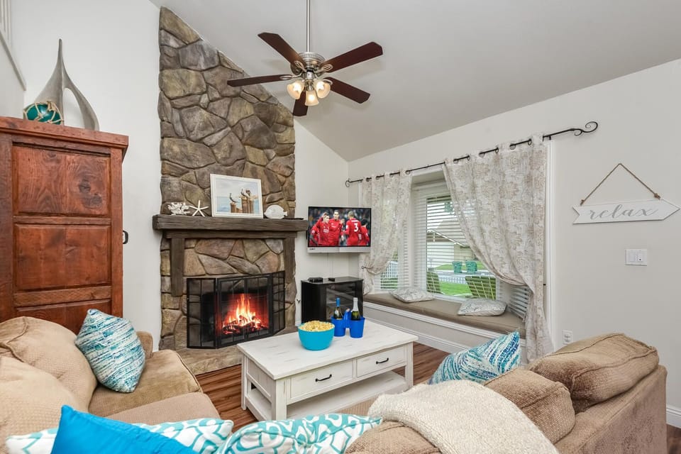 Downstairs Living Room with TV/DVR 