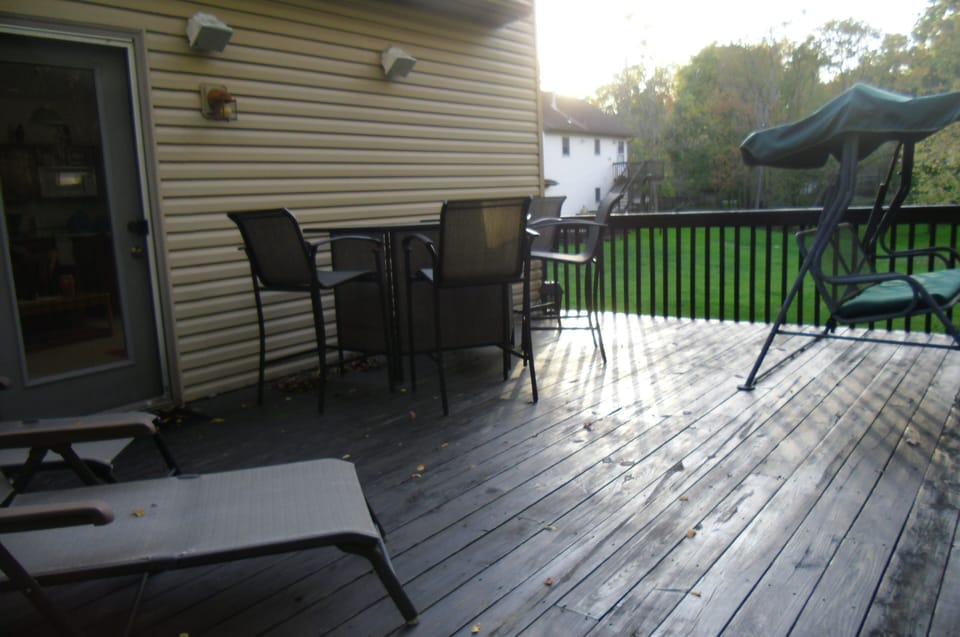 Balcony overlooking 3 acres of Grounds including creek, small lake  & and trees