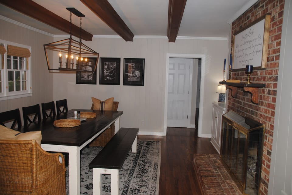 locally made farm table easily seats 10 plus