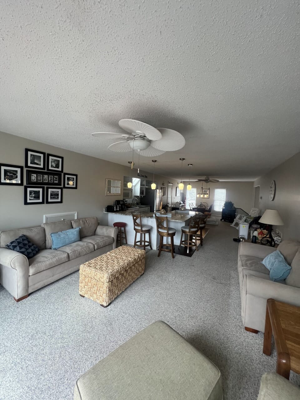 View of the entire upstairs open-concept living area