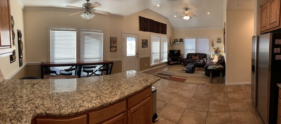 Open Floor Plan. Kitchen, Dining room, living room