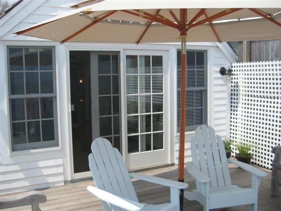 Enjoy coffee or cocktails on your private deck 