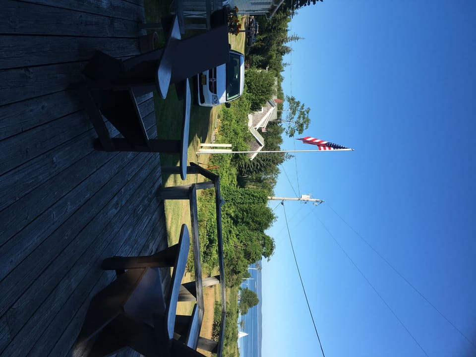 From TV room.  View over the deck.