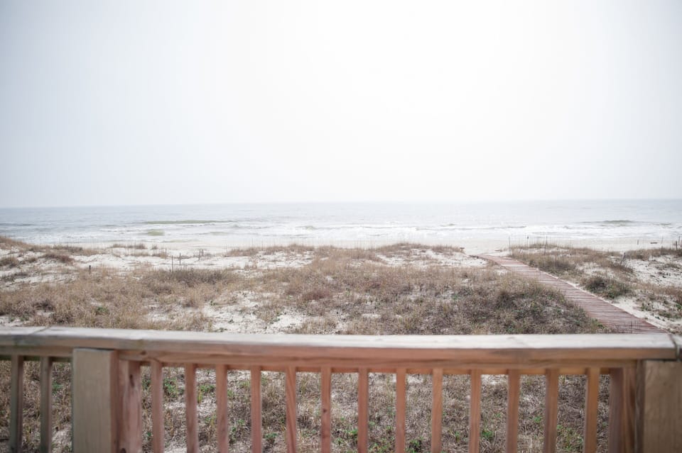 How close are you to the water? This close! Sand dunes, sand, and the Gulf!