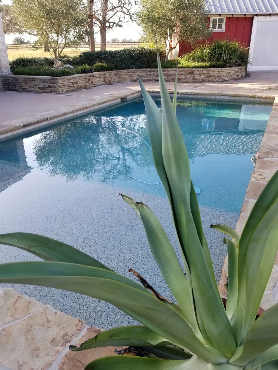 Pool with 1/2 ft water deck and up to 6 ft deep. Available year round.