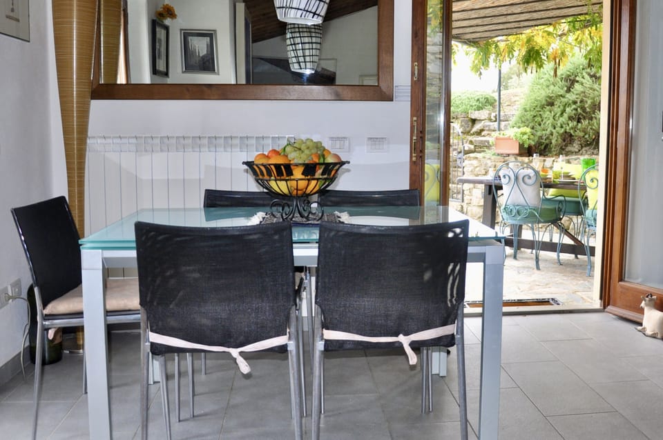 Indoor dining in Tuscany