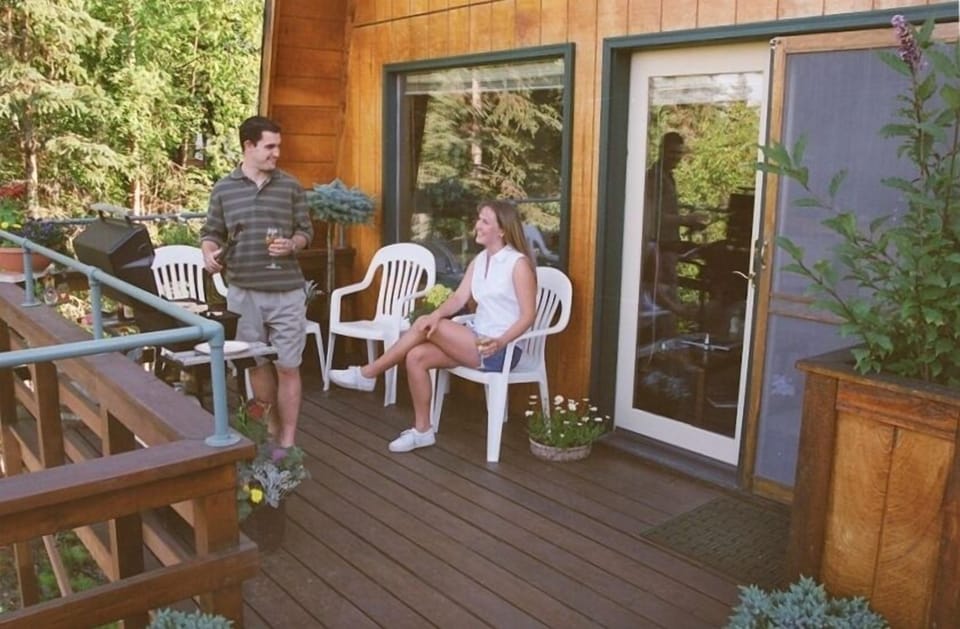 Relax on your deck overlooking the Kenai River