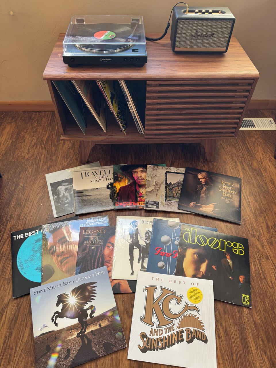 Vinyl record collection from the 70's, 80's and 90's. More vinyl than in the pic