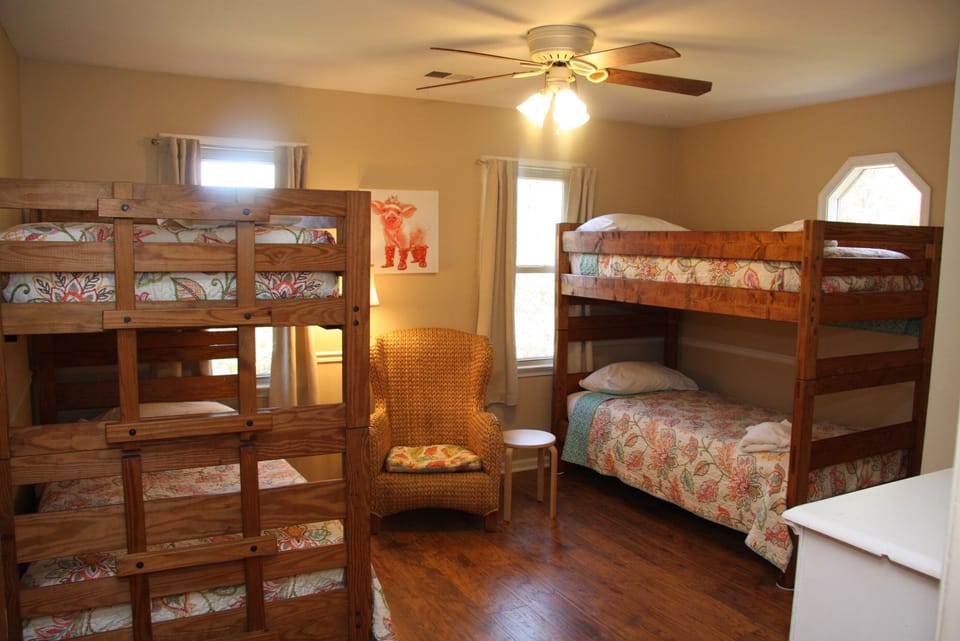 Bedroom 1 overlooking the farm 