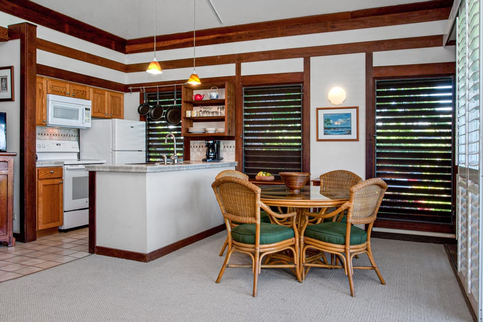The recently remodeled kitchen opens up the floorplan; gives the cook a view! 