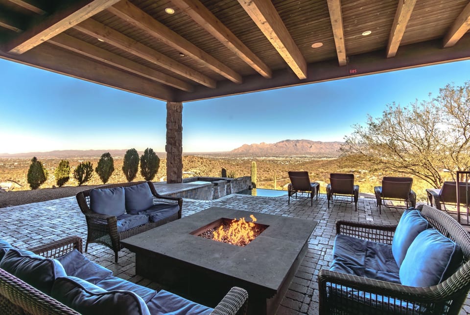 View of 4 different mountain ranges surrounding Tucson  