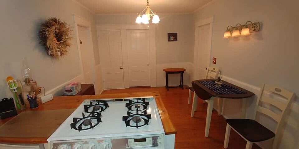 Propane stove and oven and a dishwasher in the Island