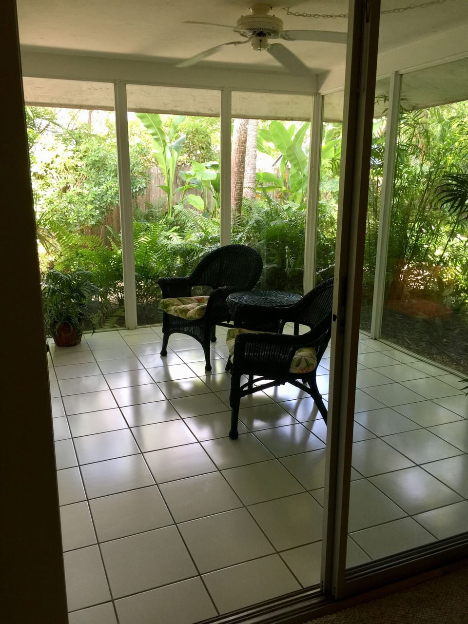 Garden Room opens to Lanai