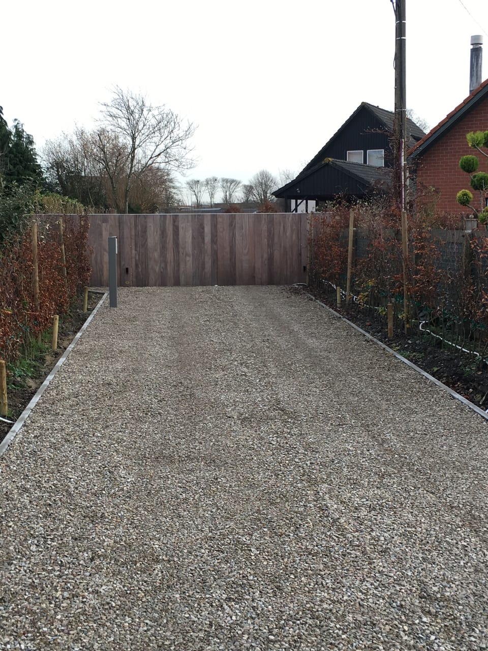 Private driveway into property