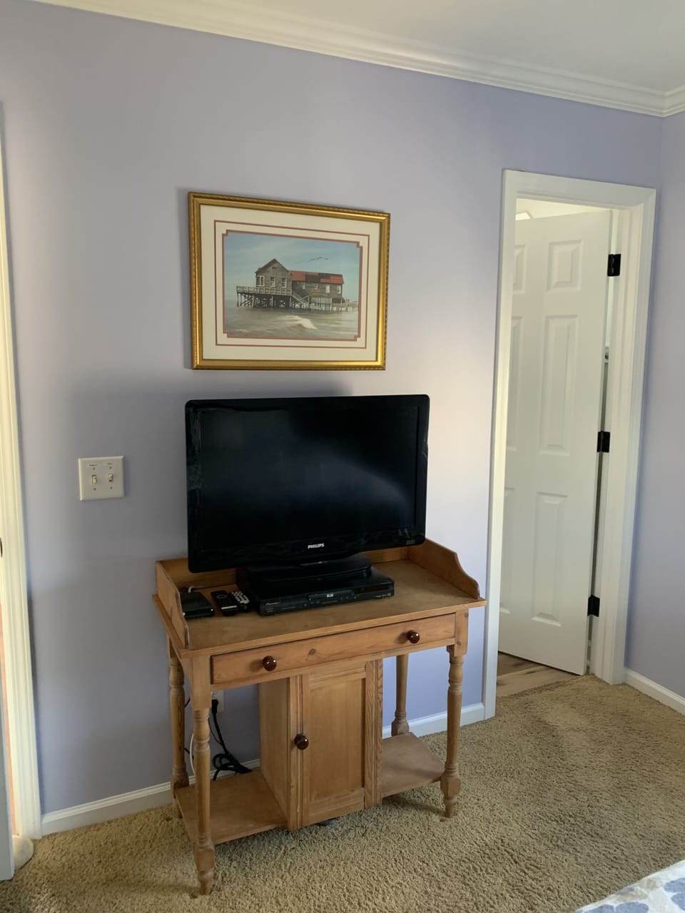 Master Bedroom - Smart TV/DVR (bathroom to right)