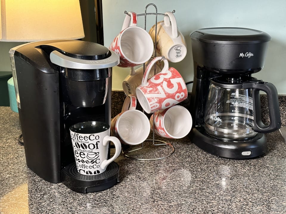 Freshly Brewed or Keurig K-cup pods for your morning coffee, the choice is yours