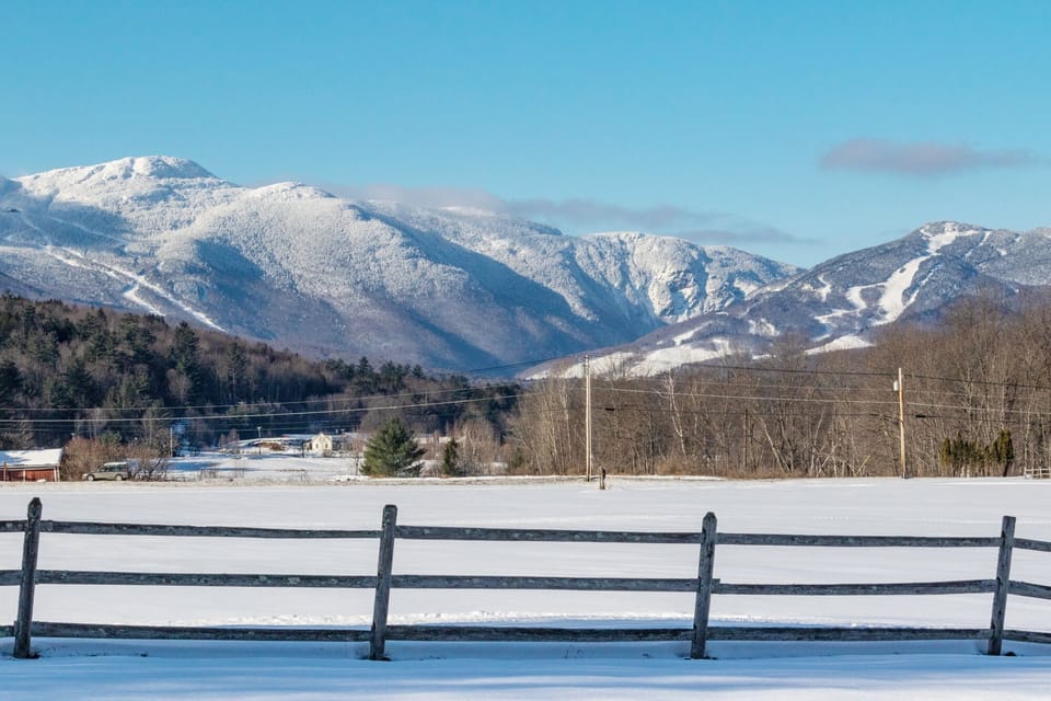 Your winter view of the mountains and ski slopes
