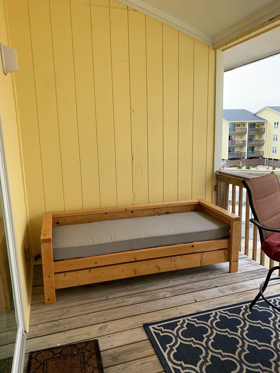 Comfy patio couch great for napping!