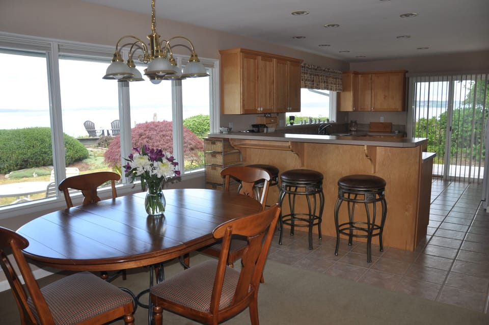 Fabulous views from the dining area and kitchen.