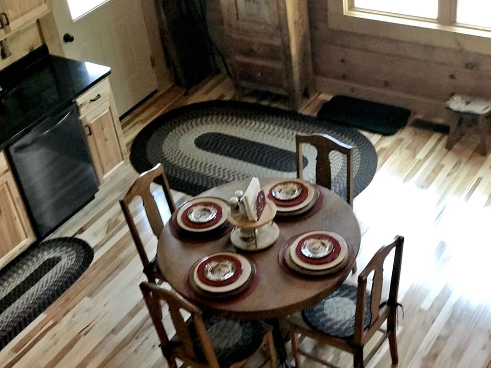 Four place table, paper products, salt pepper, pots n' pans, crock pot & more!