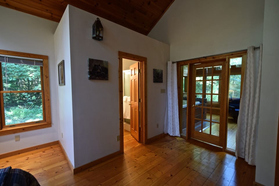 Master opens into the enormous sunroom. 