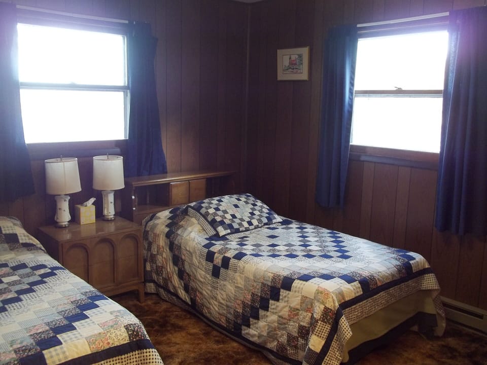 That's a double bed on the left.